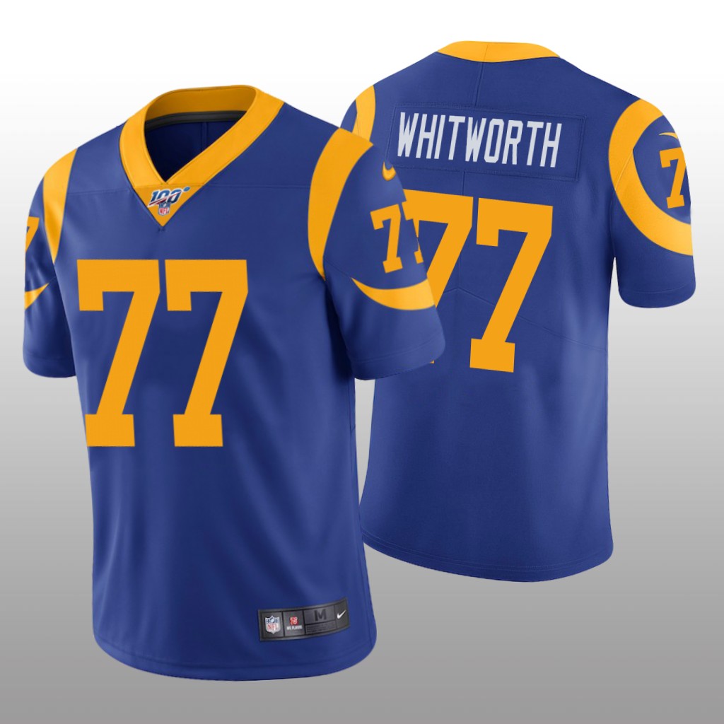 Los Angeles Rams Andrew Whitworth Royal Vapor Limited Jersey 100th Season - Men's