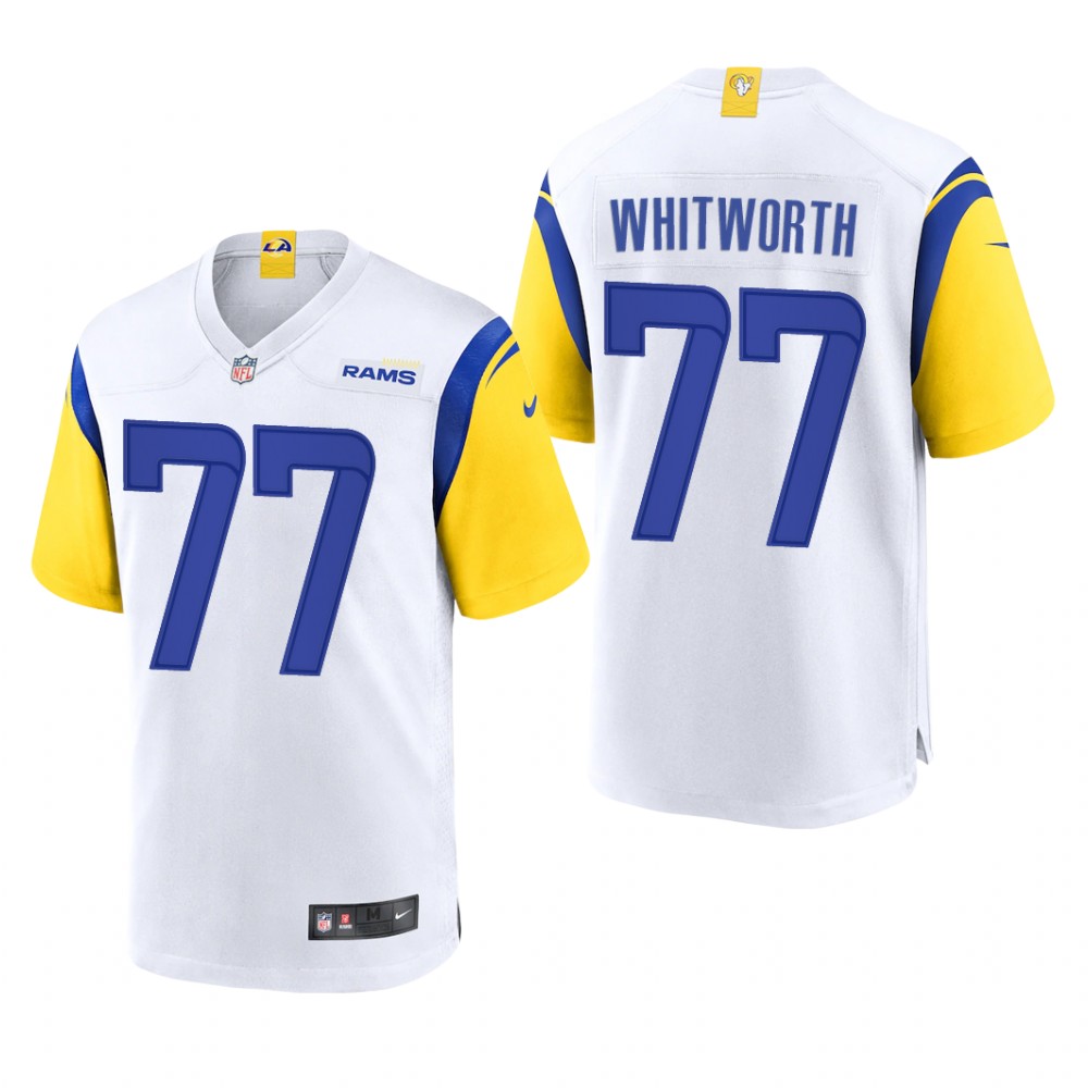 Los Angeles Rams Andrew Whitworth White Jersey Alternate Game - Men's