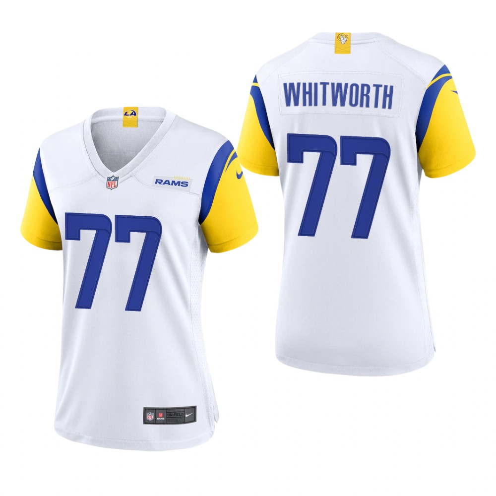Los Angeles Rams Andrew Whitworth White Jersey Alternate Game - Women's