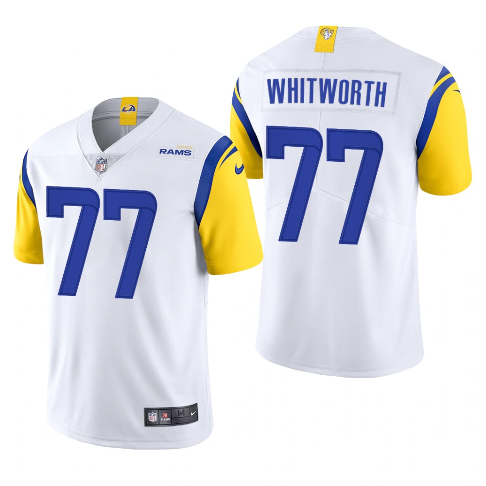 Los Angeles Rams Andrew Whitworth White Jersey Vapor Limited - Men's