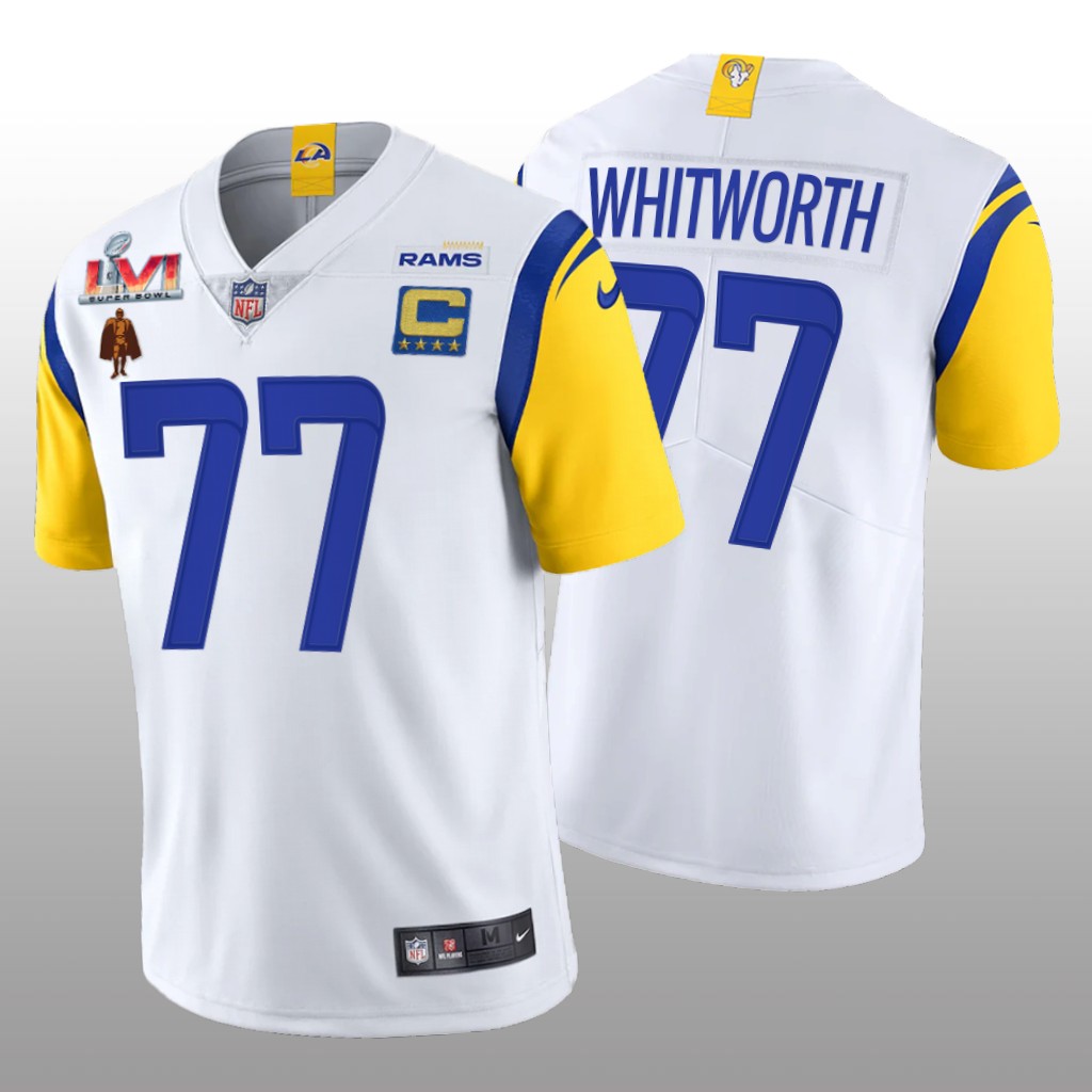 Los Angeles Rams Andrew Whitworth White Limited Jersey 2021 Walter Payton NFL Man of the Year Award
