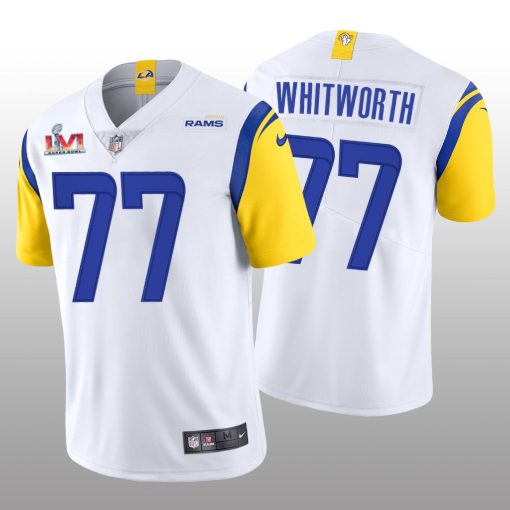 Los Angeles Rams Andrew Whitworth White Limited Jersey Super Bowl LVI