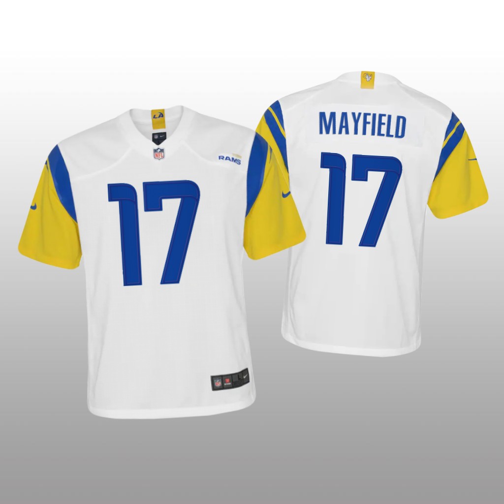 Los Angeles Rams Baker Mayfield White Jersey Alternate Game - Youth