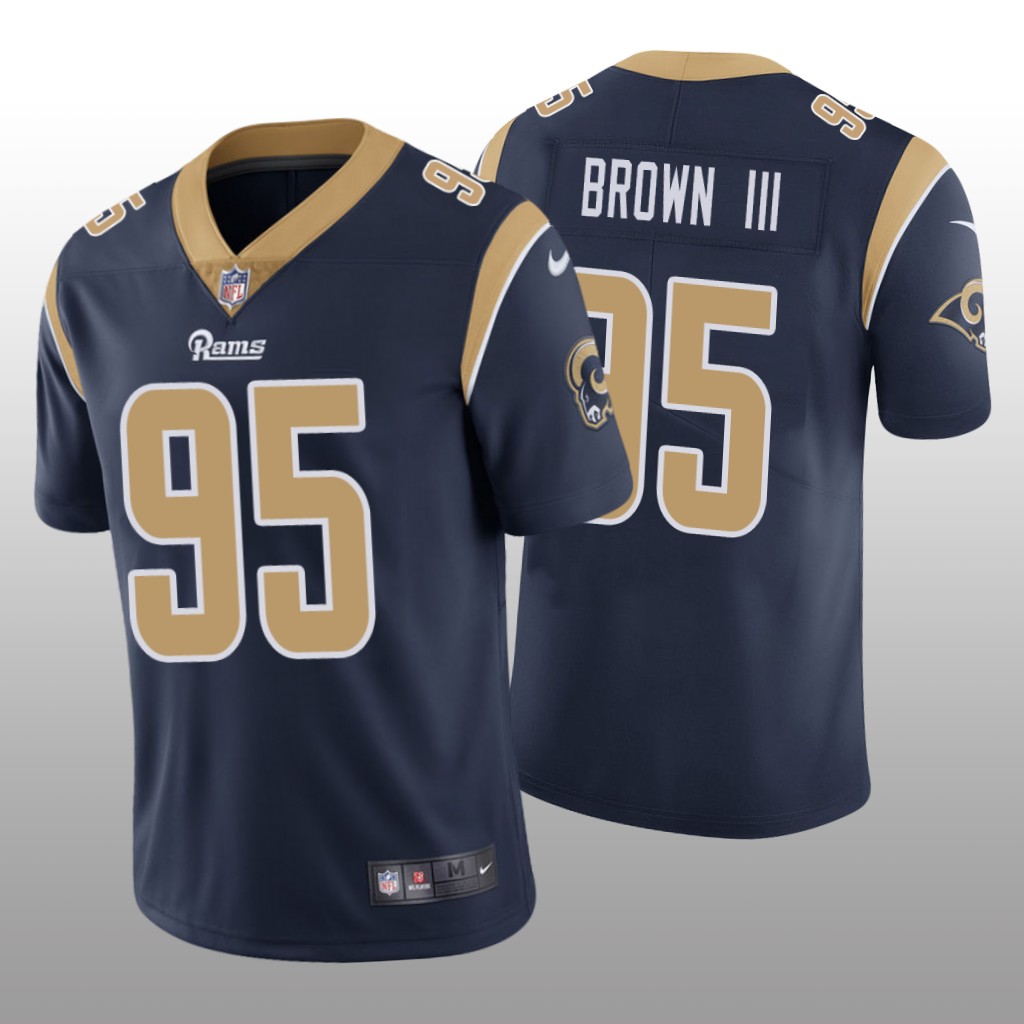 Los Angeles Rams Bobby Brown III Navy Jersey Vapor Limited - Men's