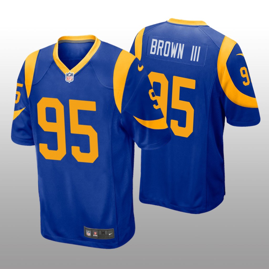 Los Angeles Rams Bobby Brown III Royal Jersey Game - Men's