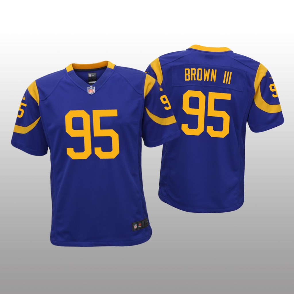 Los Angeles Rams Bobby Brown III Royal Jersey Game - Youth