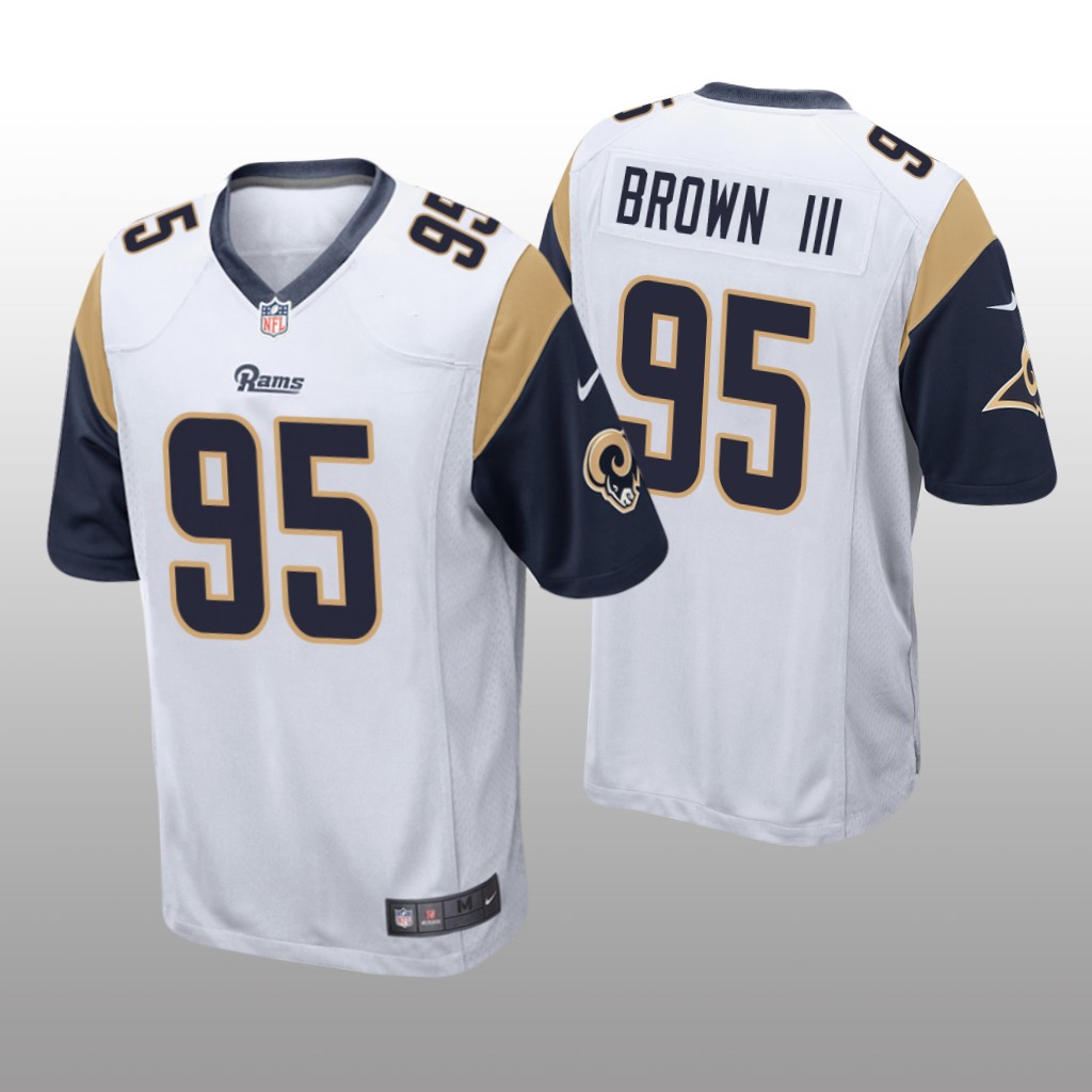 Los Angeles Rams Bobby Brown III White Jersey Game - Men's