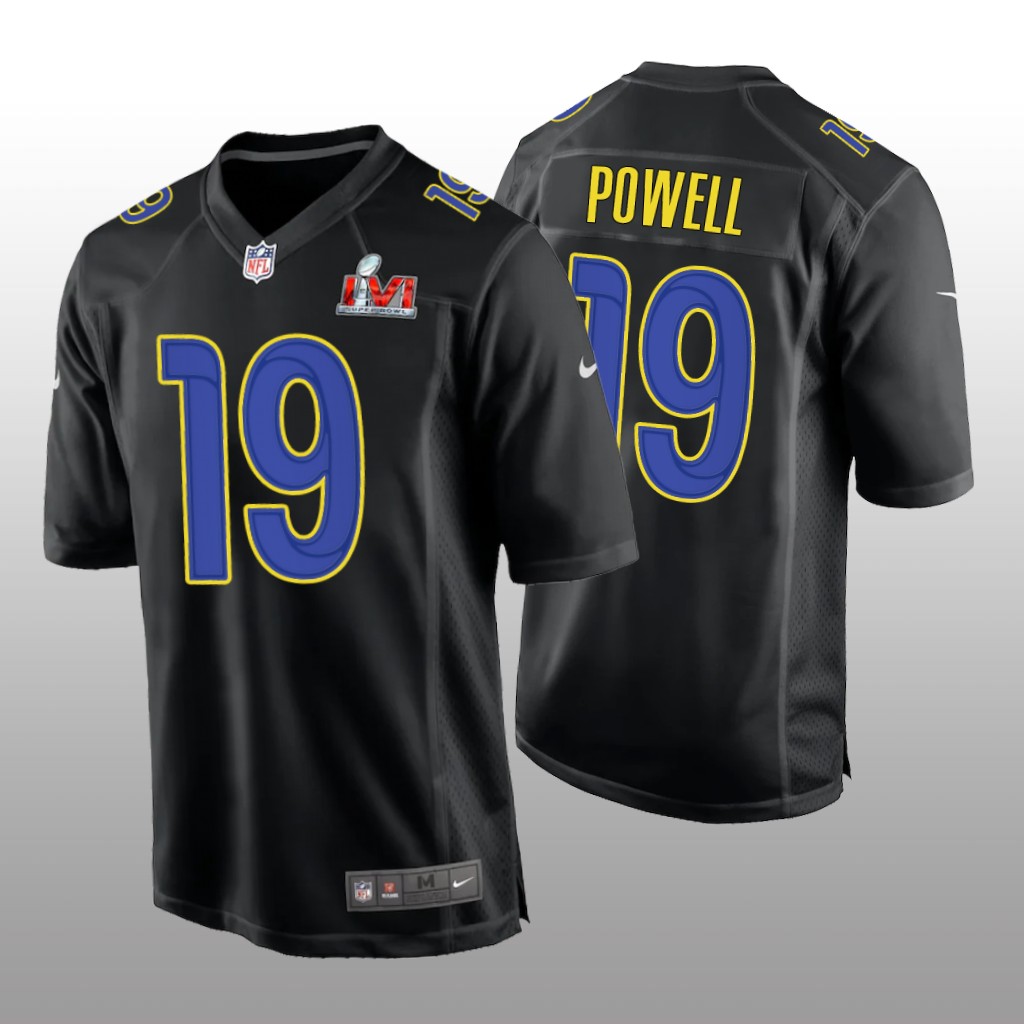 Los Angeles Rams Brandon Powell Black Game Fashion Jersey Super Bowl LVI