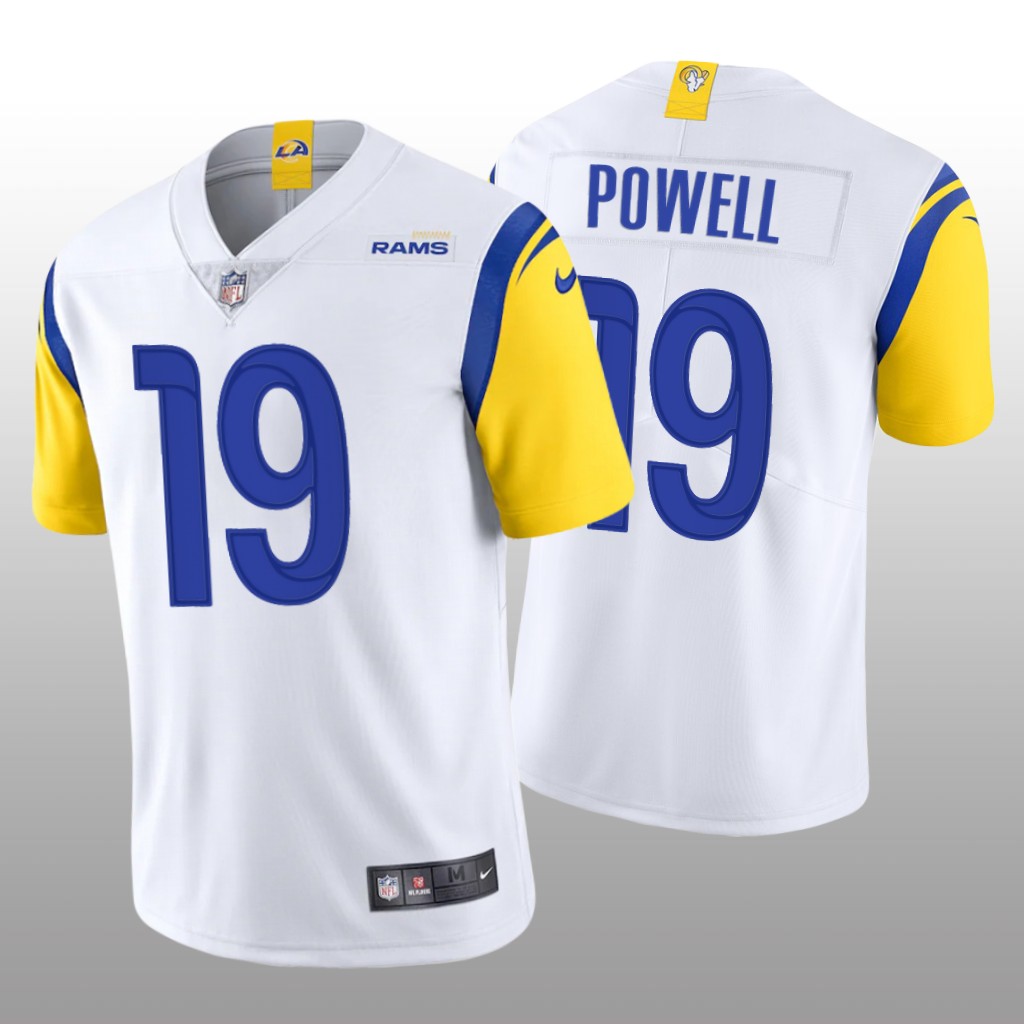 Los Angeles Rams Brandon Powell White Jersey Vapor Limited - Men's
