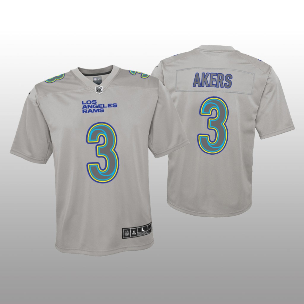 Los Angeles Rams Cam Akers Gray Jersey Atmosphere Fashion Game - Youth