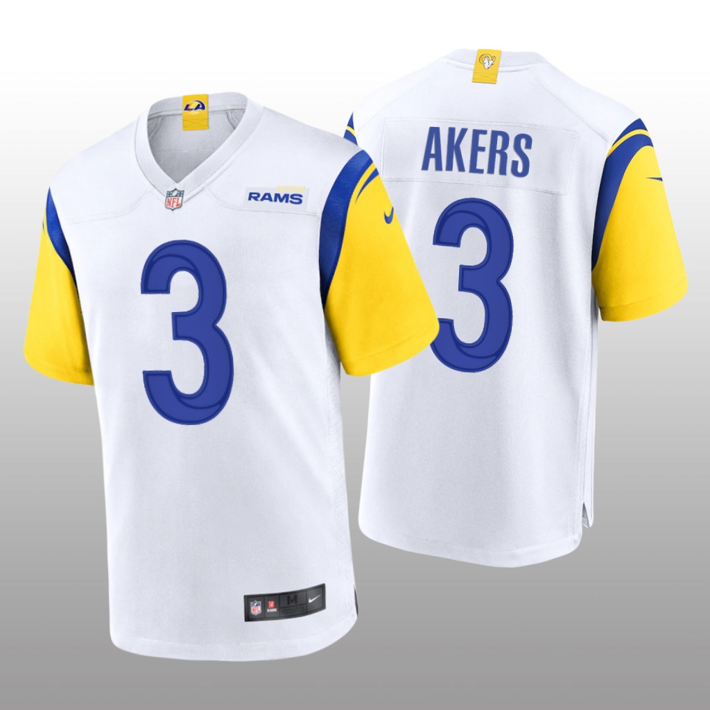 Los Angeles Rams Cam Akers White Jersey Alternate Game - Men's