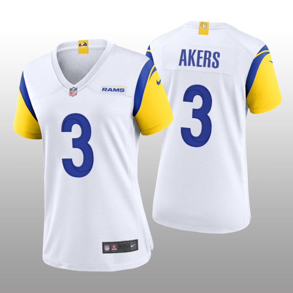 Los Angeles Rams Cam Akers White Jersey Alternate Game - Women's
