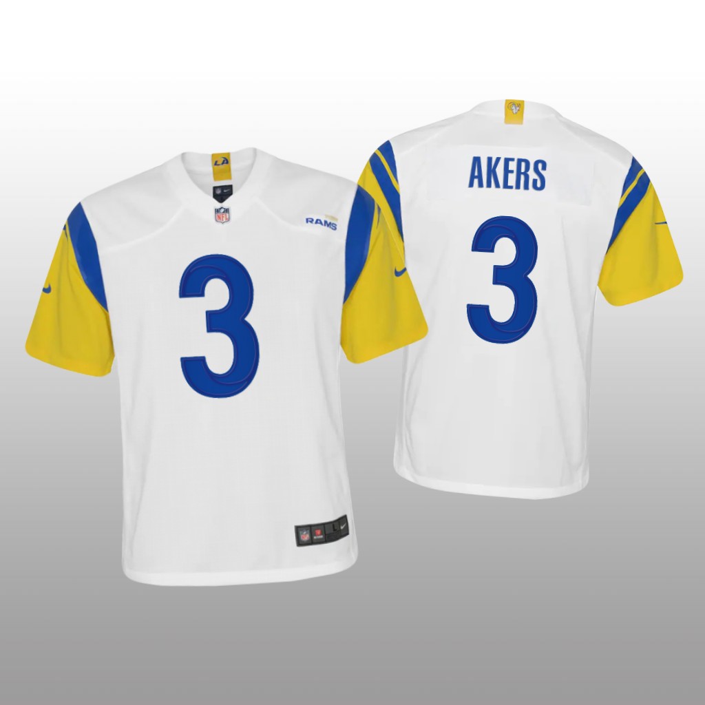 Los Angeles Rams Cam Akers White Jersey Alternate Game - Youth