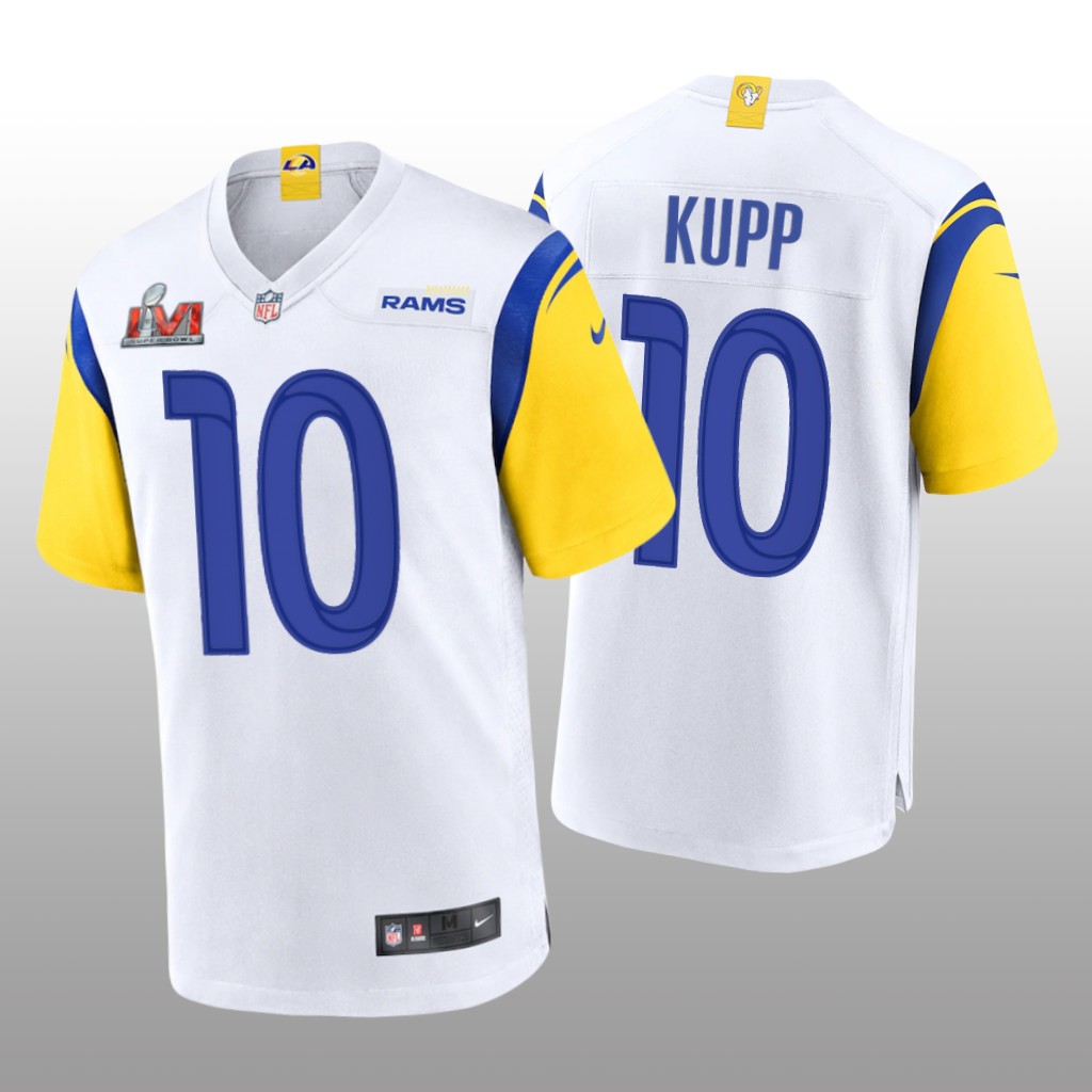 Los Angeles Rams Cooper Kupp White Game Jersey Super Bowl LVI - Men's