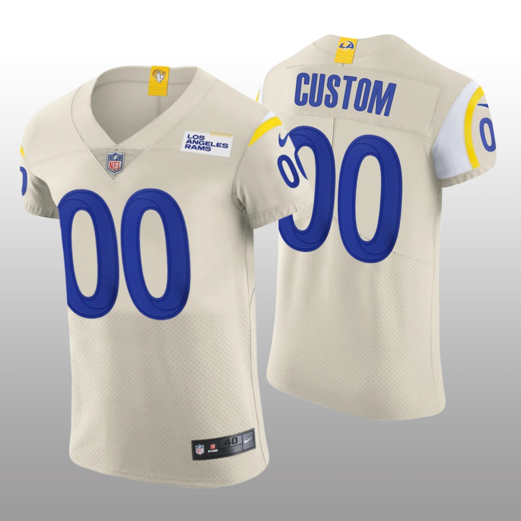 Los Angeles Rams Custom Cream Jersey Vapor Elite Men's