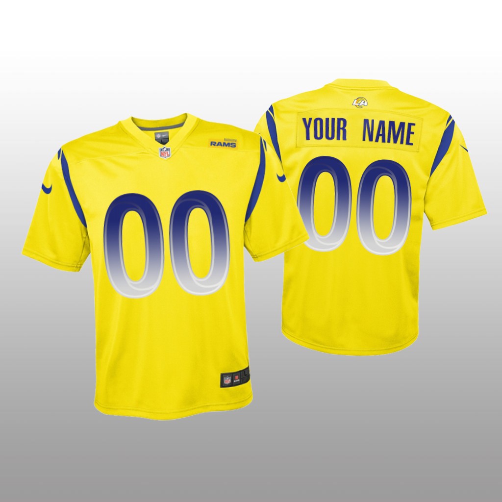 Los Angeles Rams Custom Gold Jersey Inverted Legend - Youth