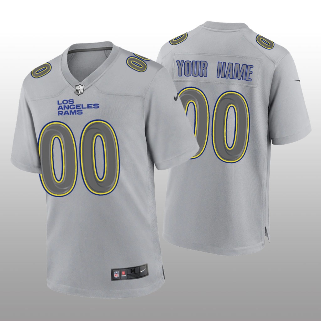 Los Angeles Rams Custom Gray Jersey Atmosphere Fashion Game - Men's