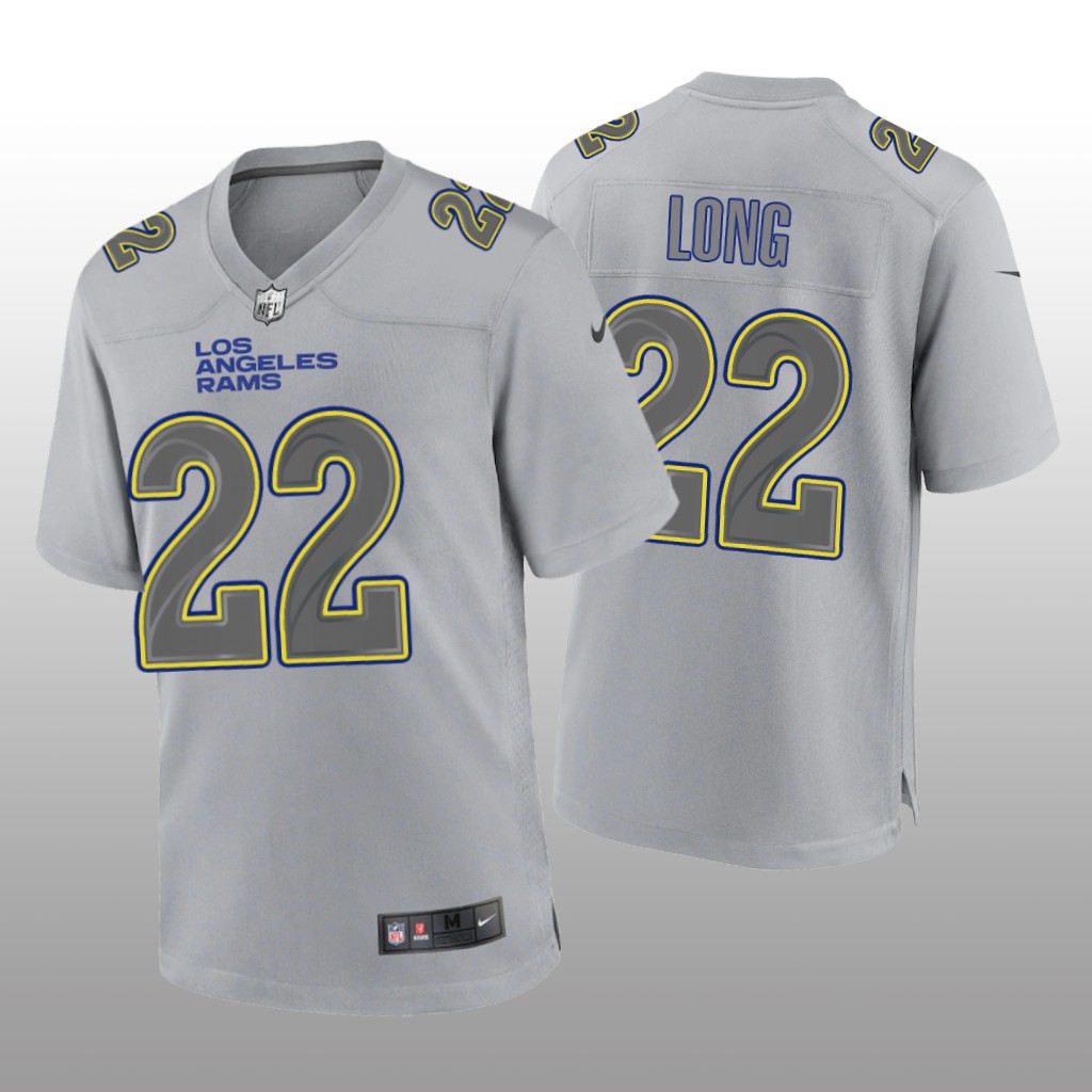 Los Angeles Rams David Long Gray Jersey Atmosphere Fashion Game - Men's