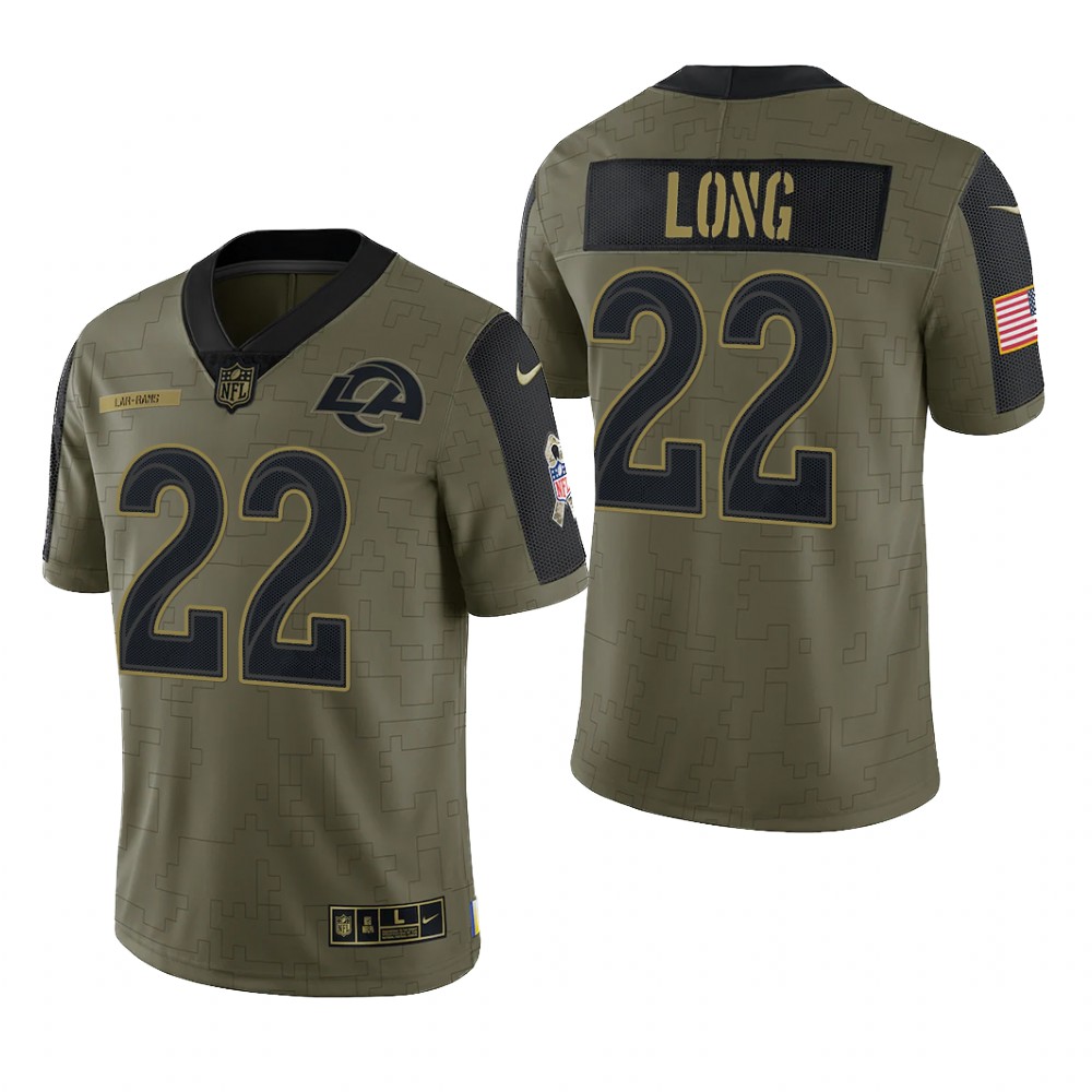 Los Angeles Rams David Long Olive Limited Jersey 2021 Salute To Service - Men's