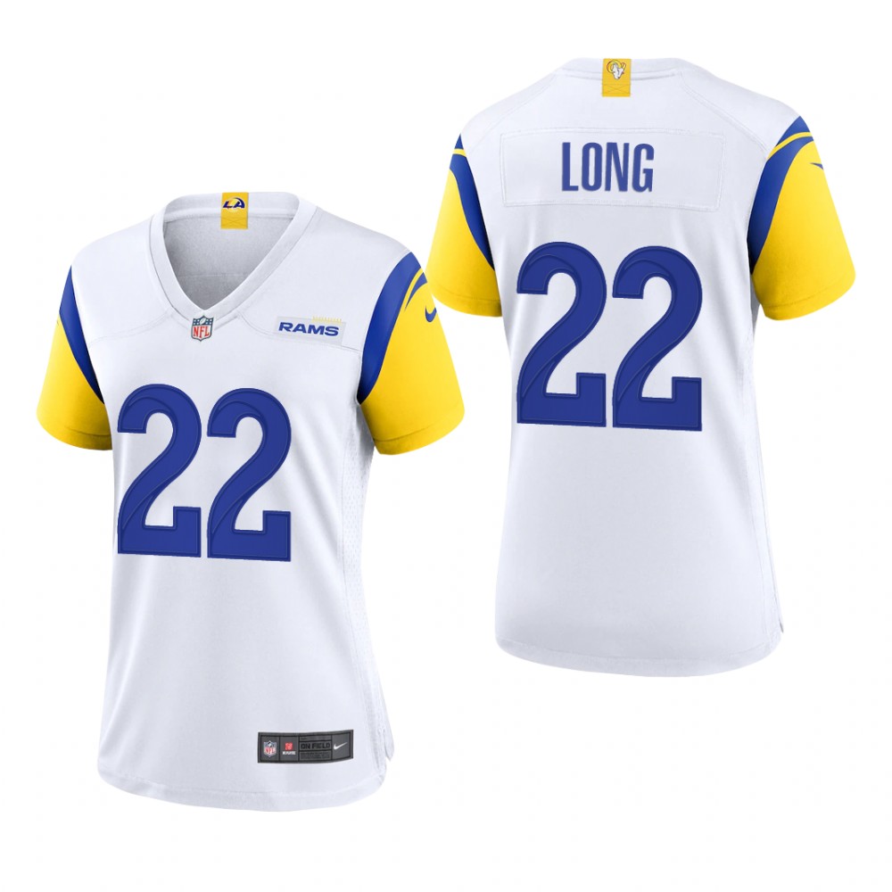 Los Angeles Rams David Long White Jersey Alternate Game - Women's