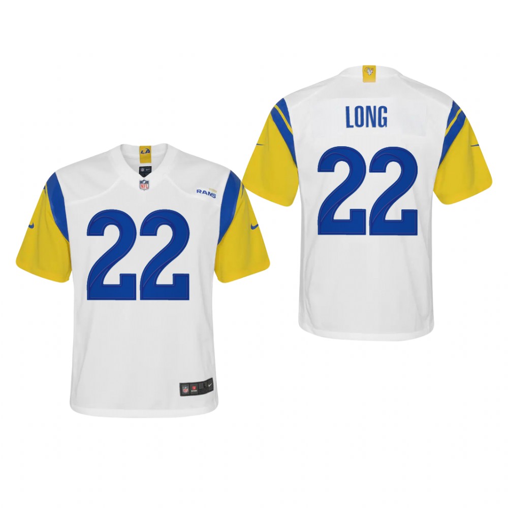 Los Angeles Rams David Long White Jersey Alternate Game - Youth