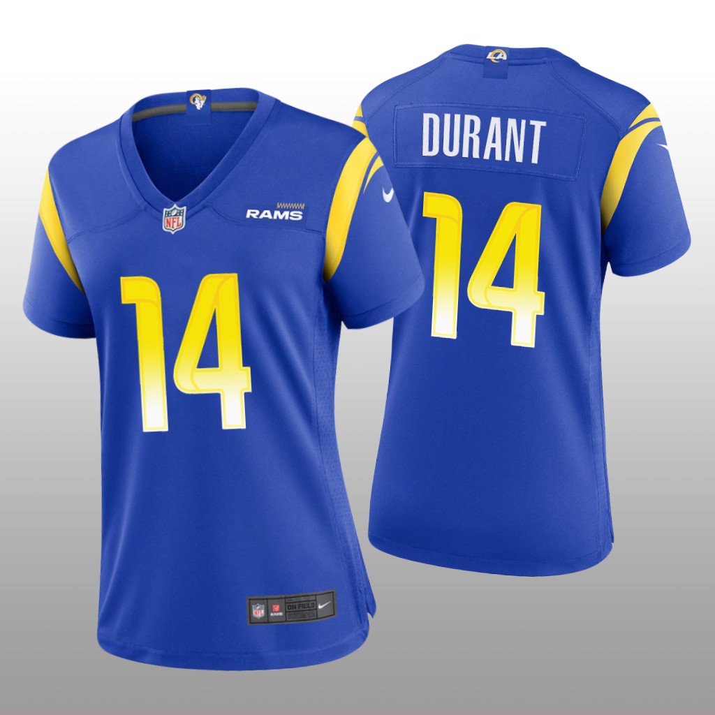 Los Angeles Rams Decobie Durant Royal Jersey Game - Women's