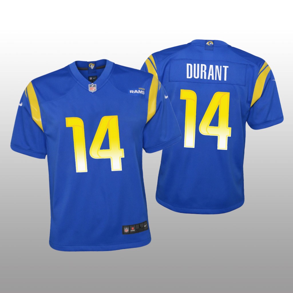 Los Angeles Rams Decobie Durant Royal Jersey Game - Youth