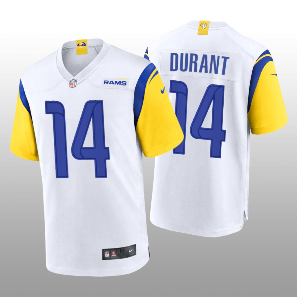 Los Angeles Rams Decobie Durant White Jersey Alternate Game - Men's
