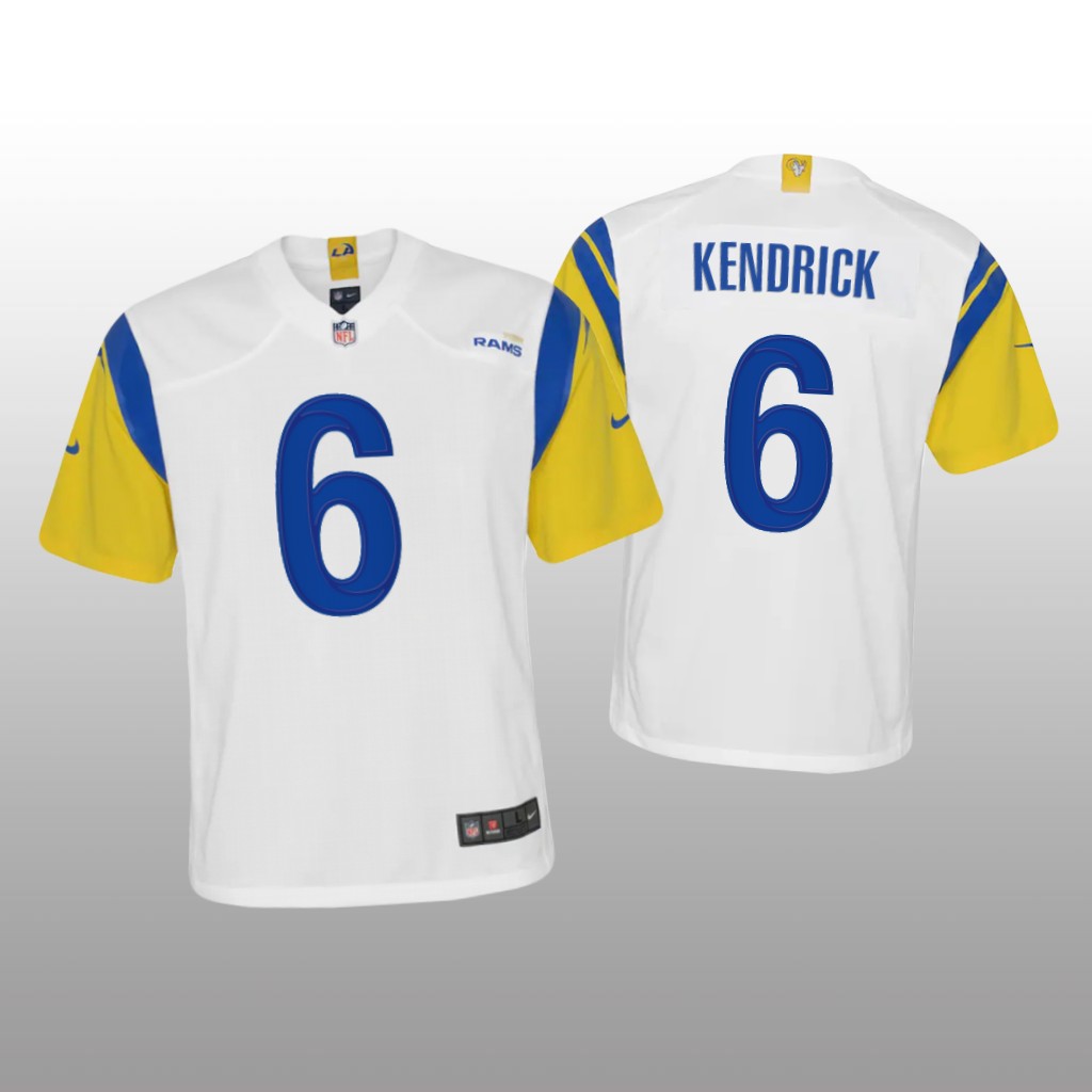 Los Angeles Rams Derion Kendrick White Jersey Alternate Game - Youth