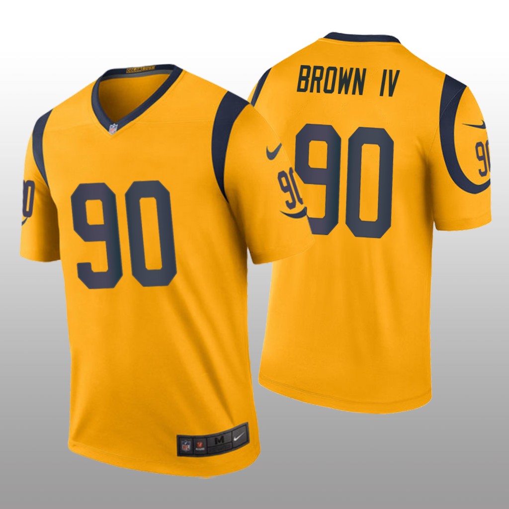 Los Angeles Rams Earnest Brown IV Gold Jersey Color Rush Legend - Men's
