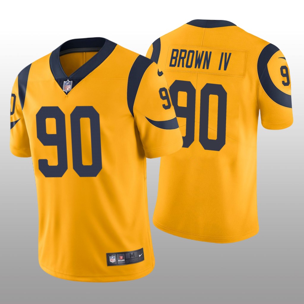Los Angeles Rams Earnest Brown IV Gold Jersey Color Rush Limited - Men's