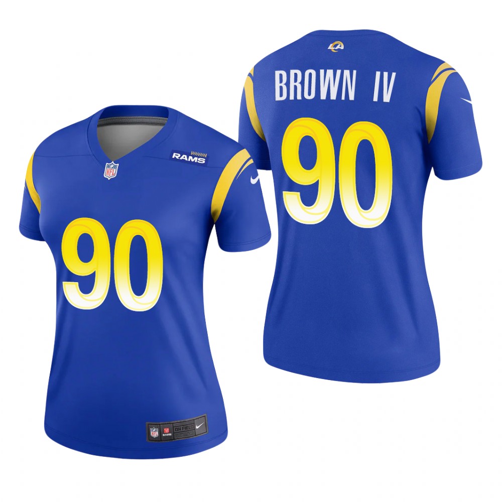 Los Angeles Rams Earnest Brown IV Royal Jersey Legend - Women's