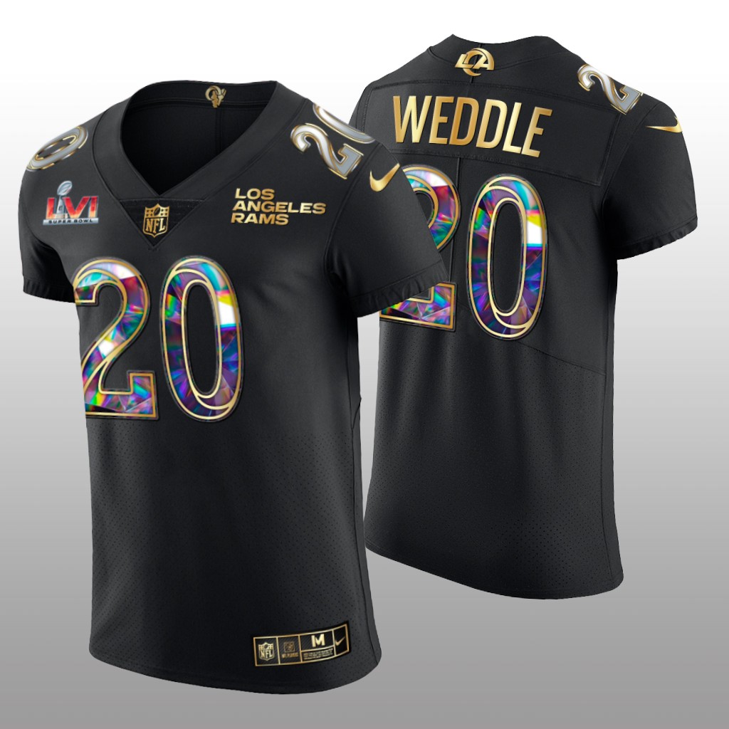 Los Angeles Rams Eric Weddle Black Diamond Jersey Super Bowl LVI Champions