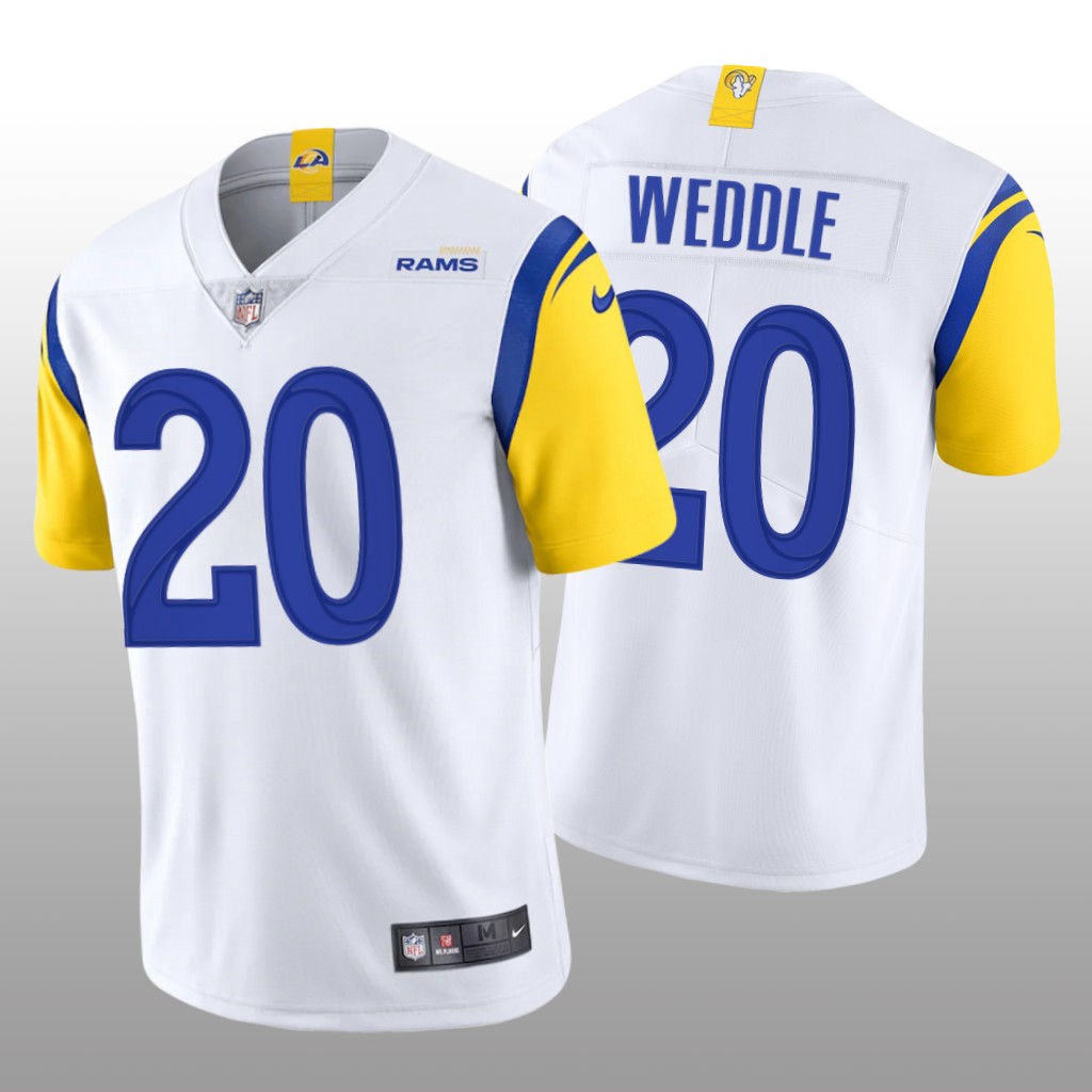Los Angeles Rams Eric Weddle White Jersey Vapor Limited - Men's