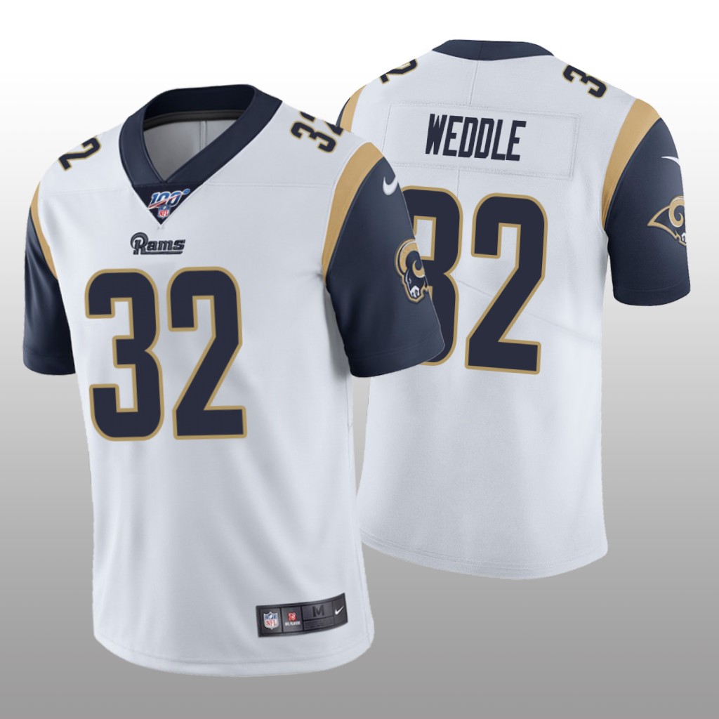 Los Angeles Rams Eric Weddle White Limited Jersey 100th Season - Men's