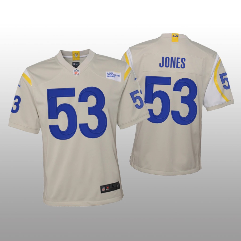 Los Angeles Rams Ernest Jones Bone Jersey Game - Youth