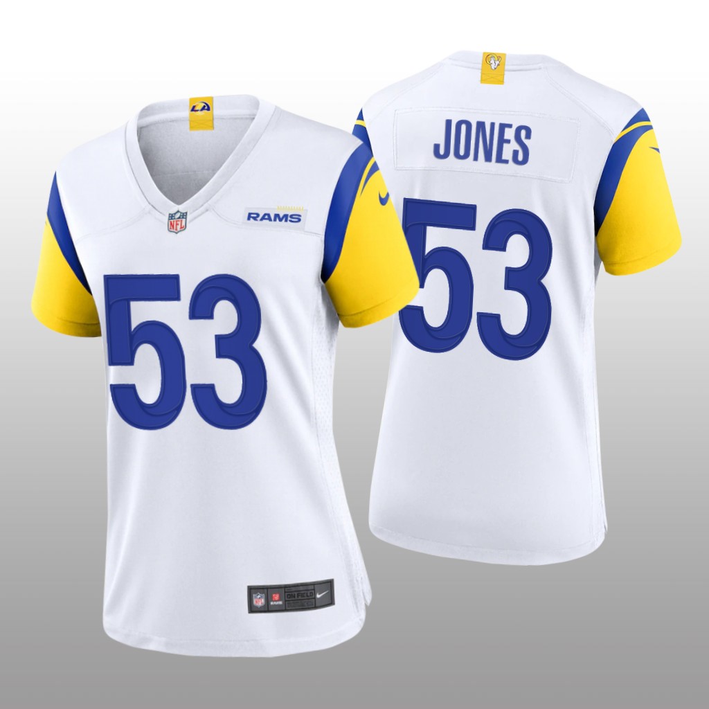 Los Angeles Rams Ernest Jones White Jersey Alternate Game - Women's