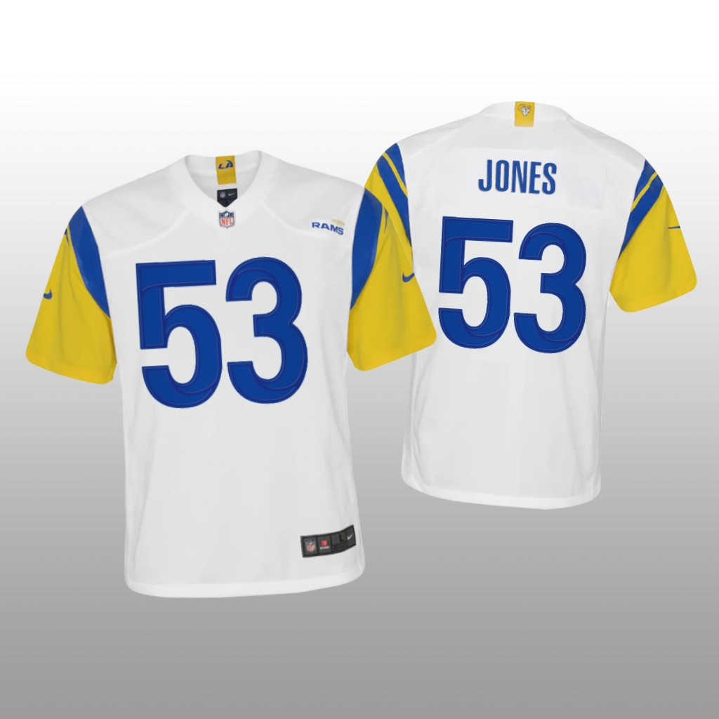 Los Angeles Rams Ernest Jones White Jersey Alternate Game - Youth