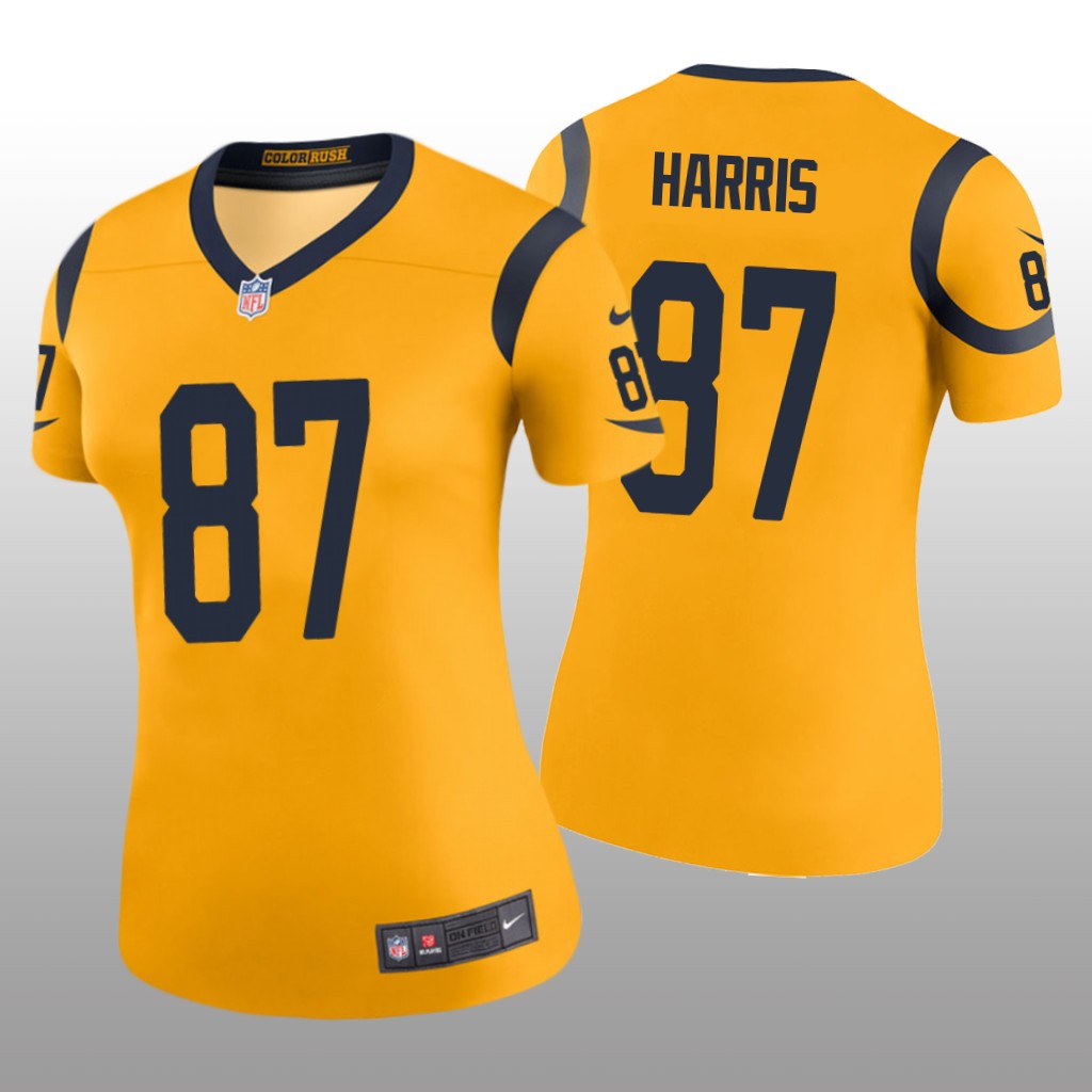 Los Angeles Rams Jacob Harris Gold Jersey Color Rush Legend - Women's