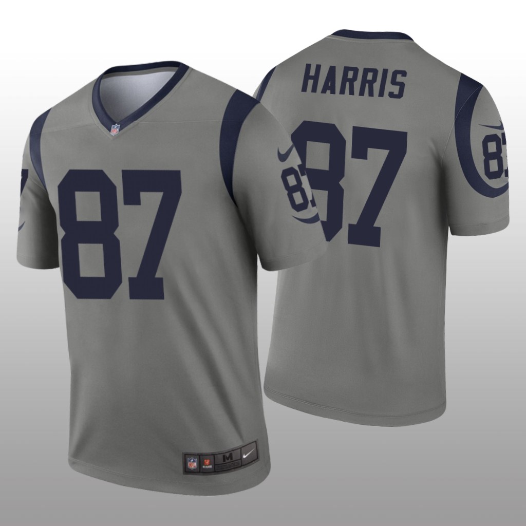 Los Angeles Rams Jacob Harris Gray Jersey Inverted Legend - Men's
