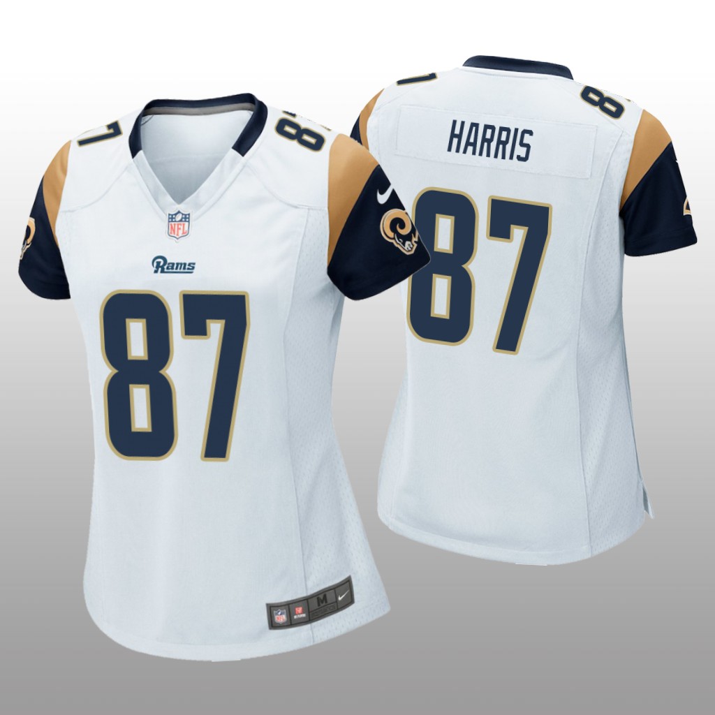 Los Angeles Rams Jacob Harris White Jersey Game - Women's