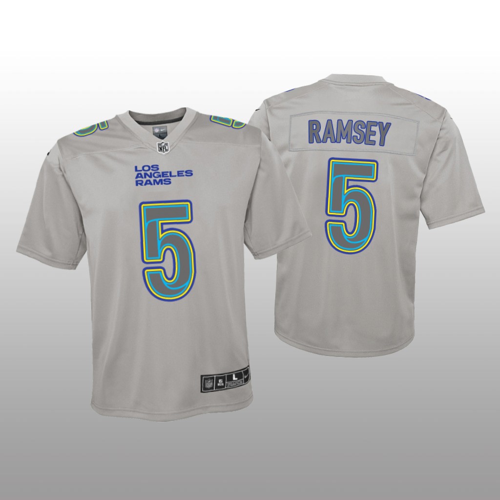 Los Angeles Rams Jalen Ramsey Gray Jersey Atmosphere Fashion Game - Youth