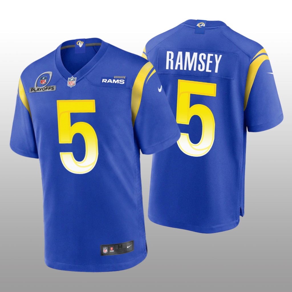 Los Angeles Rams Jalen Ramsey Royal Game 2021 NFL Playoffs Patch - Men's