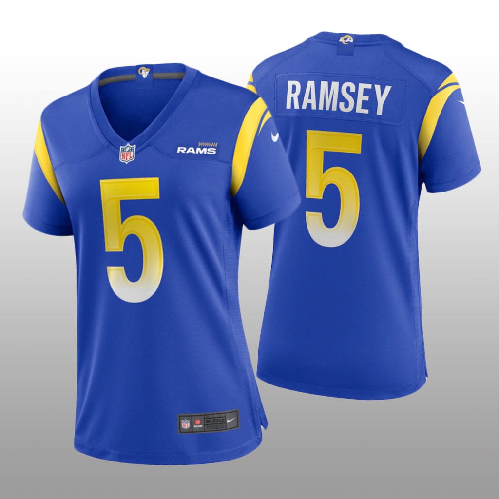 Los Angeles Rams Jalen Ramsey Royal Jersey Game - Women's
