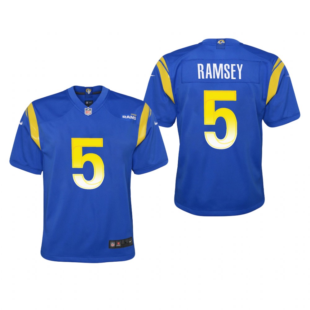 Los Angeles Rams Jalen Ramsey Royal Jersey Game - Youth