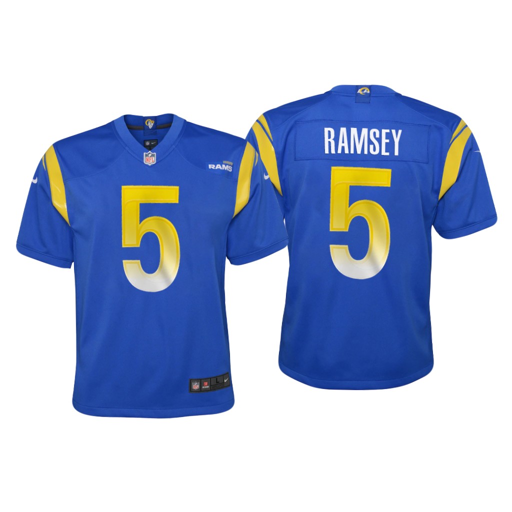 Los Angeles Rams Jalen Ramsey Royal Jersey Game - Youth