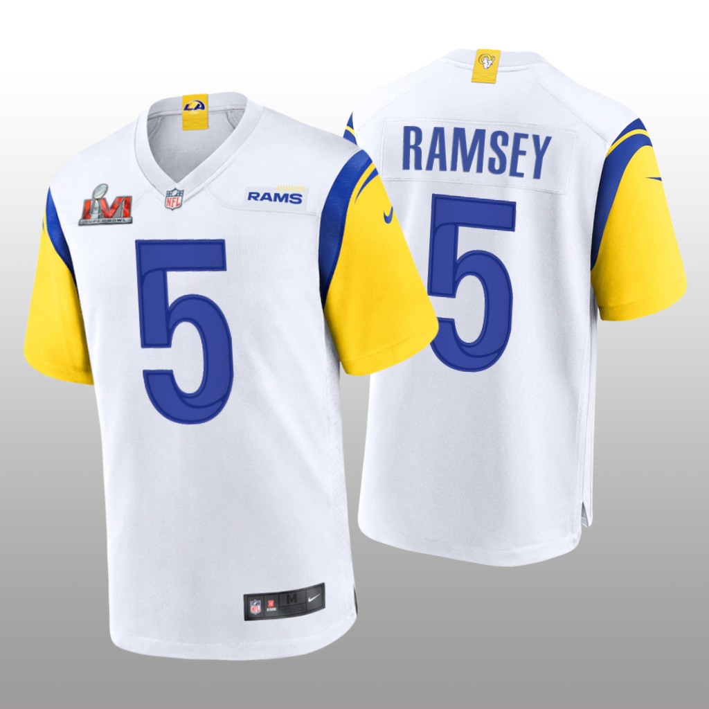 Los Angeles Rams Jalen Ramsey White Game Jersey Super Bowl LVI - Men's