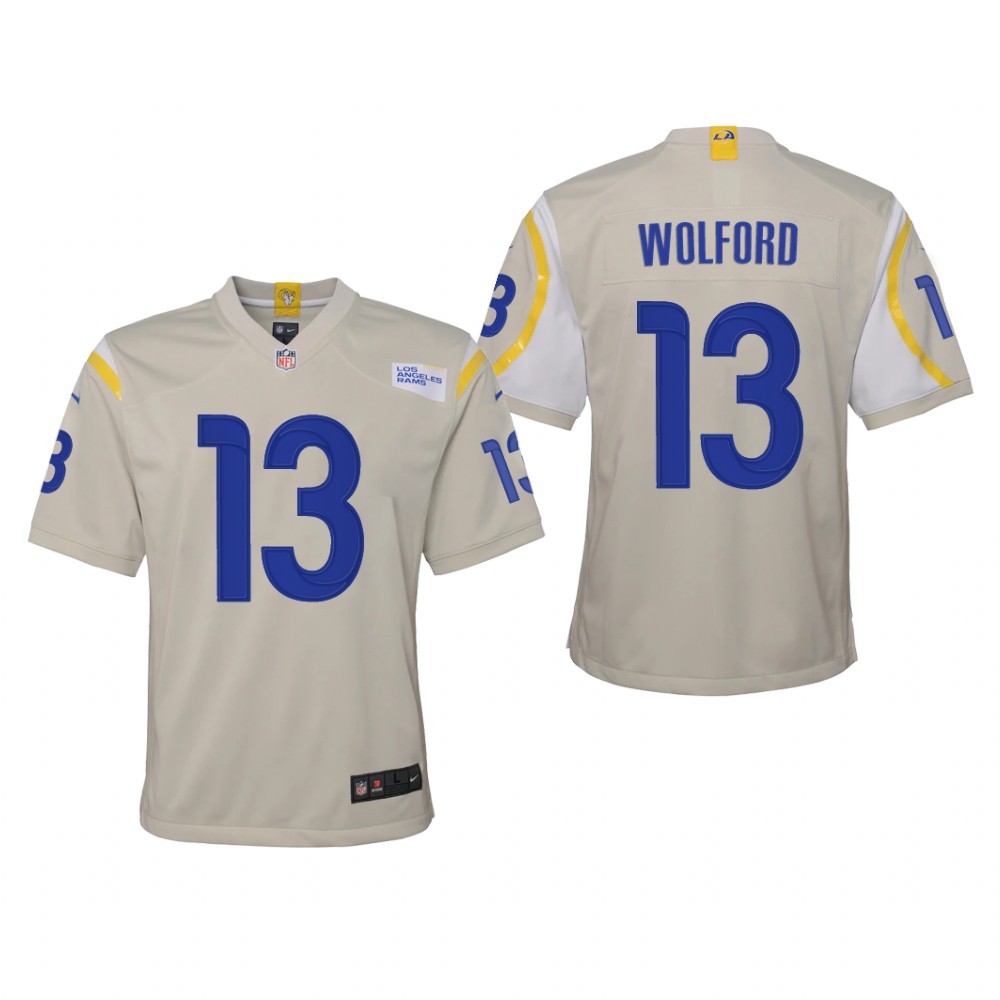 Los Angeles Rams John Wolford Bone Jersey Game - Youth