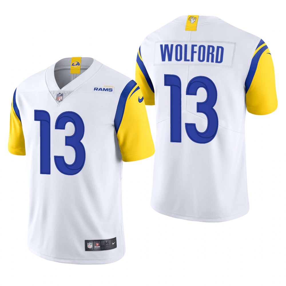 Los Angeles Rams John Wolford White Jersey Vapor Limited - Men's