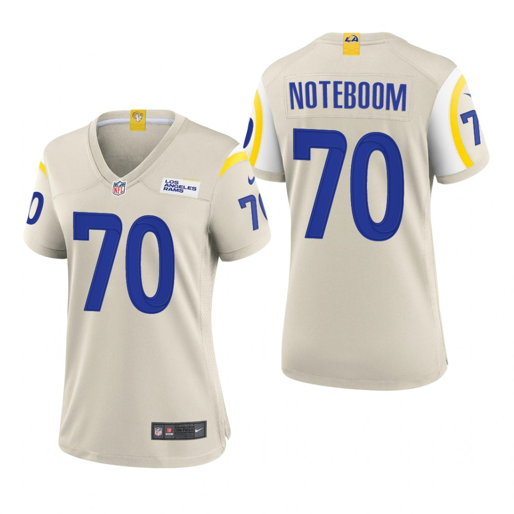 Los Angeles Rams Joseph Noteboom Bone Jersey Game - Women's